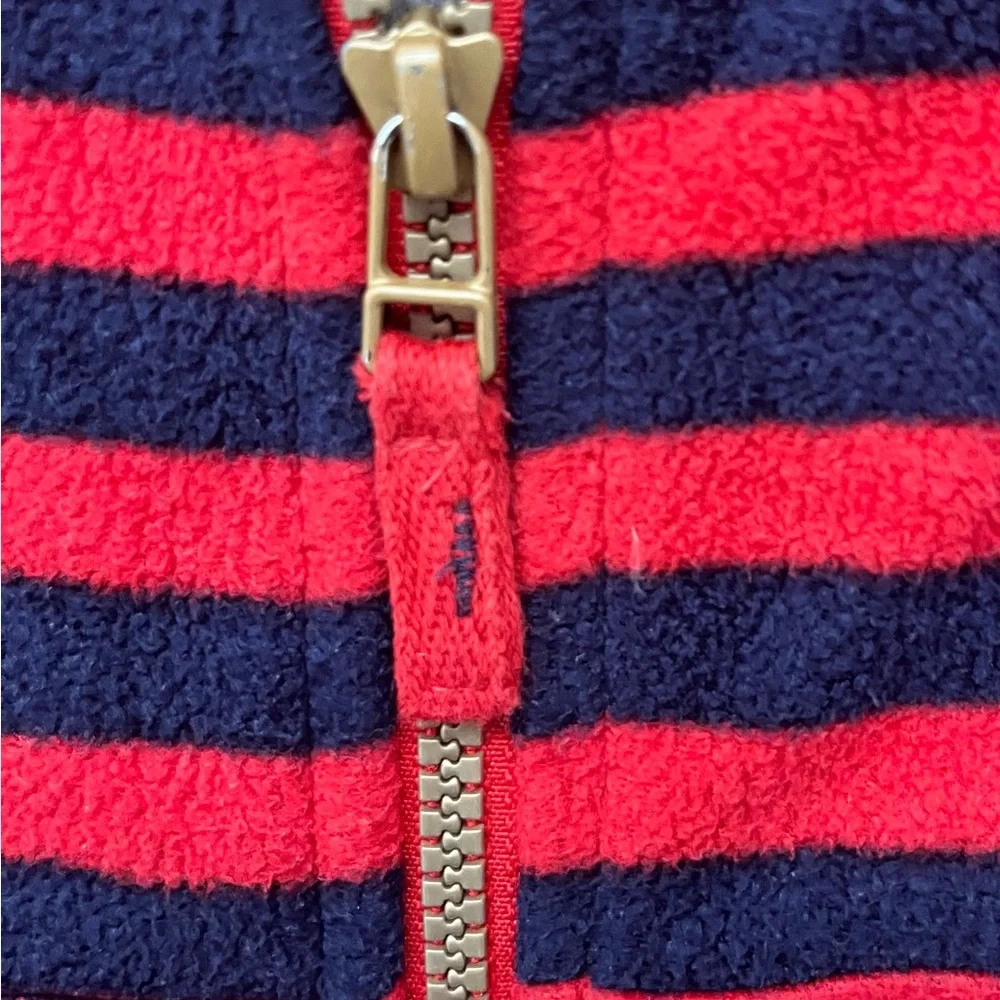 MOUNTAIN WAREHOUSE Striped Fleece Zip Hoodie Kids 7-8 Red Navy - Picture 5 of 9